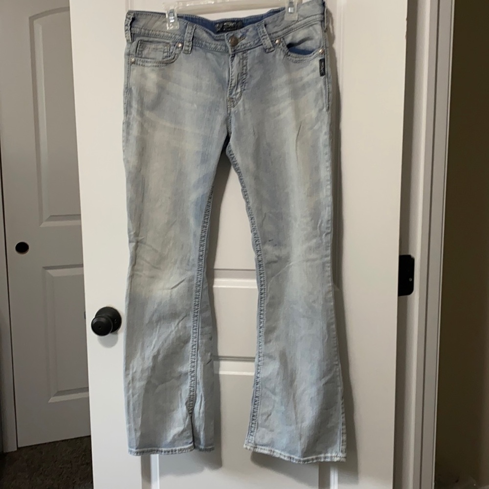 Silver boot cut jeans